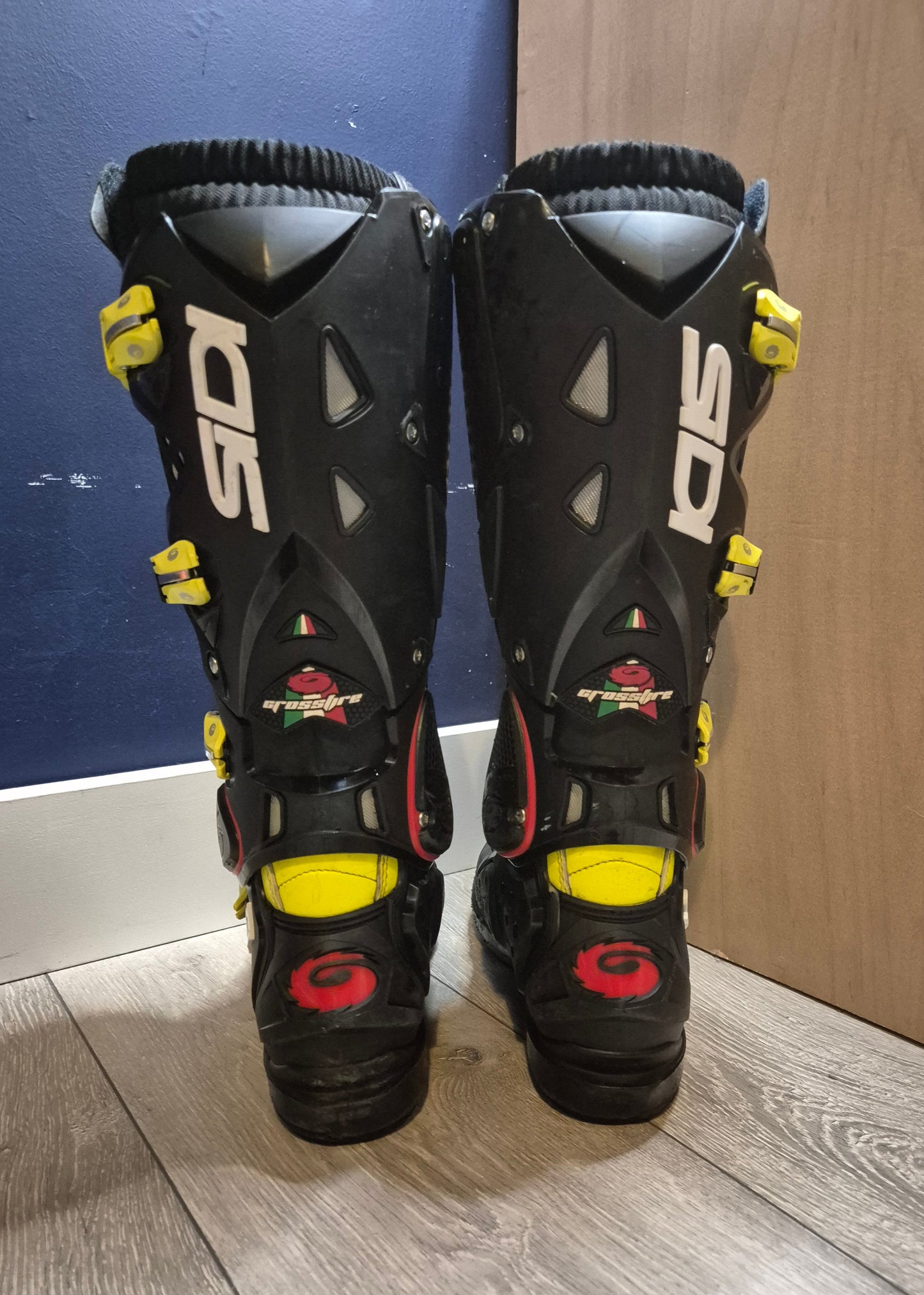 Sidi Crossfire - Black/Yellow - UK10.5