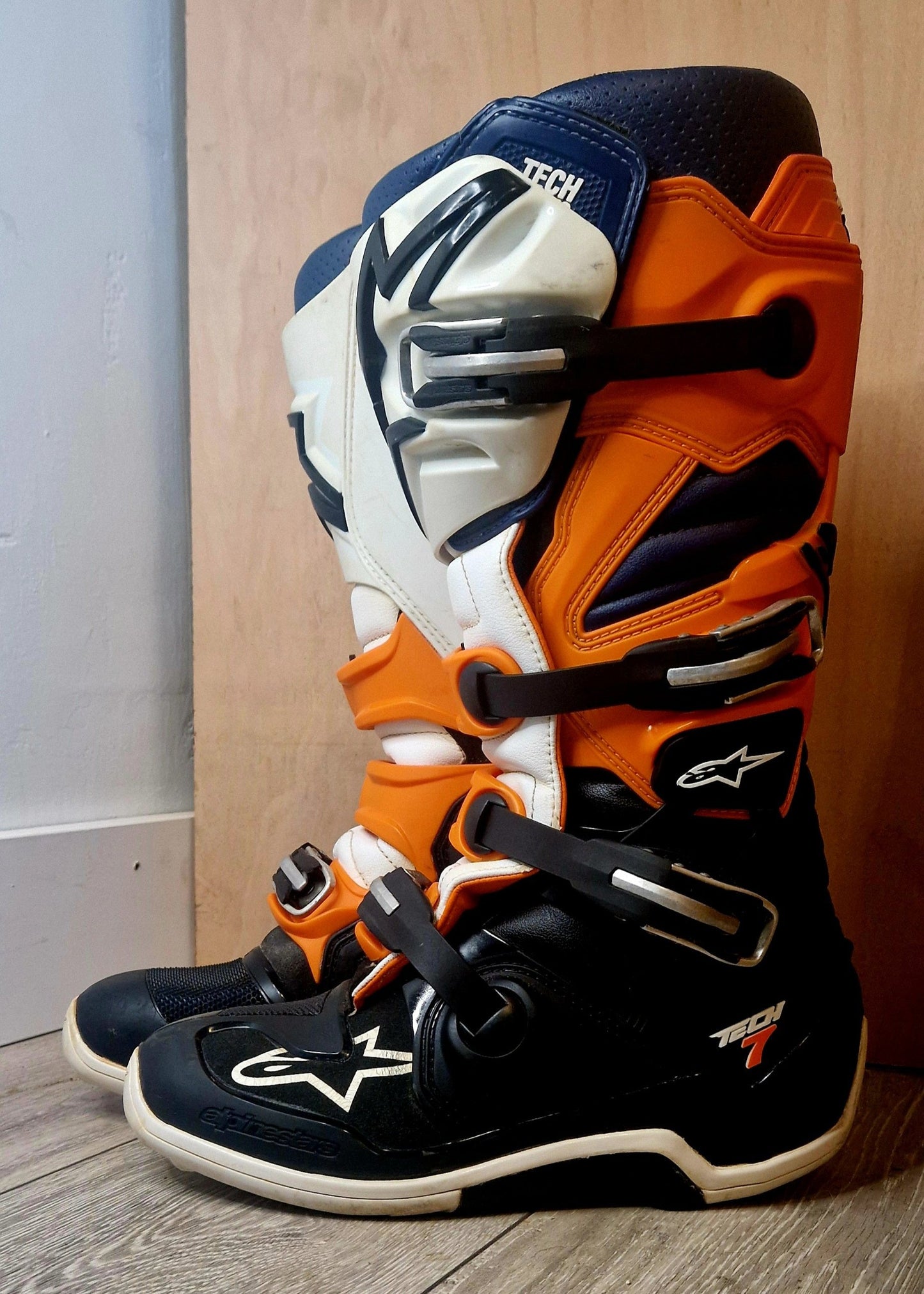 Alpinestars Tech7 - White/Orange/Black - UK8