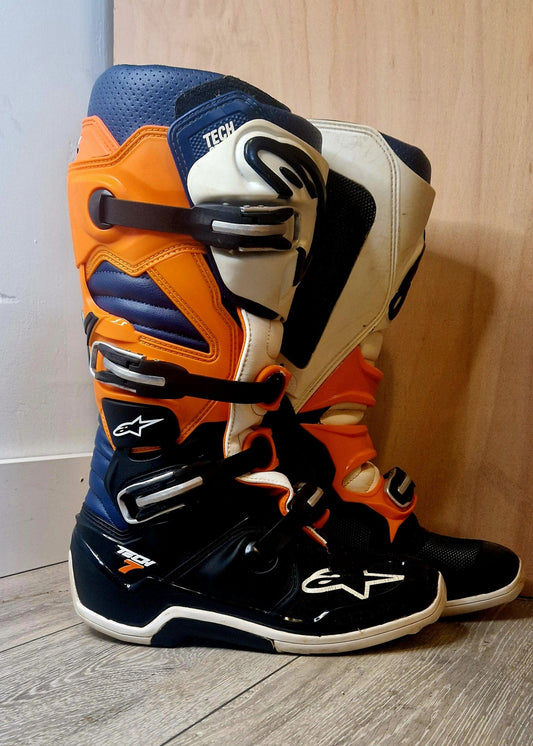 Alpinestars Tech7 - White/Orange/Black - UK8