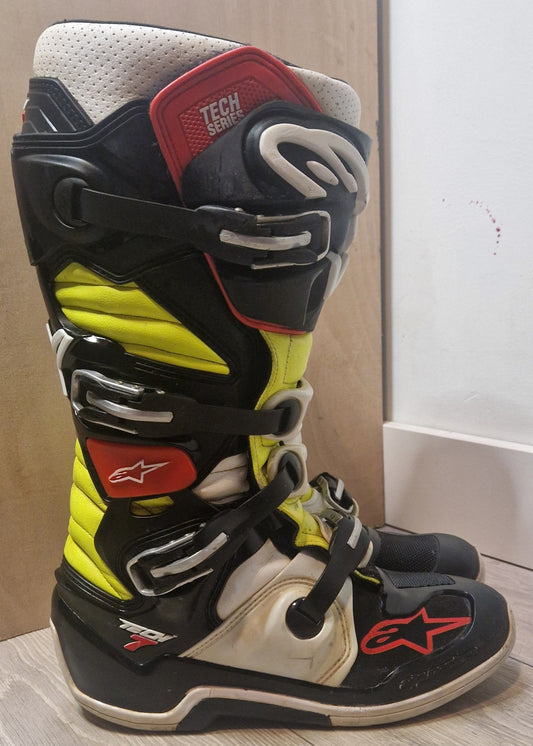 Alpinestars Tech7 - White/Black/Yellow - UK11