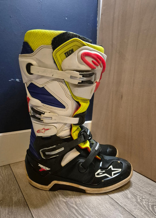 Alpinestars Tech7 - Black/White/Yellow - UK10