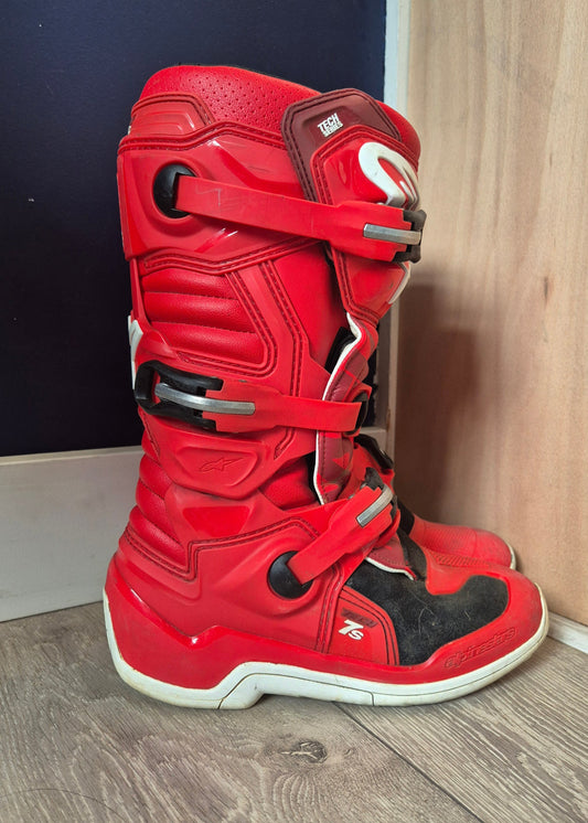 Alpinestars Tech7s - Red/Red - UK6