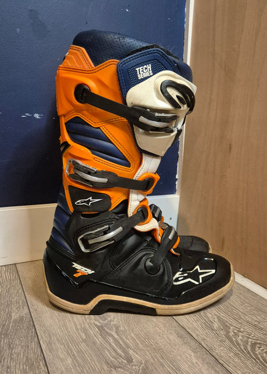 Alpinestars Tech7 - Black/White/Orange- UK10